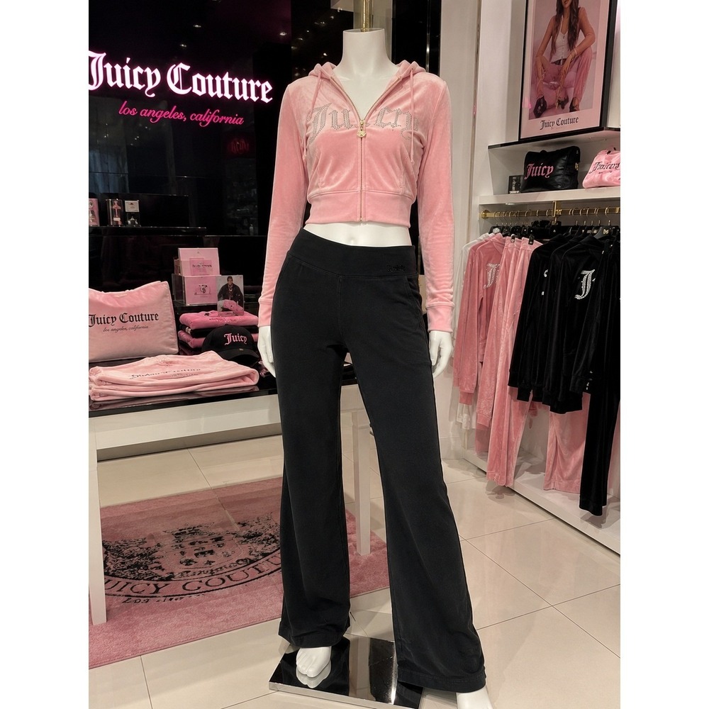 Juicy Couture Sport Black Bootcut Yoga Pants | Y2K Athleisure | Size Large